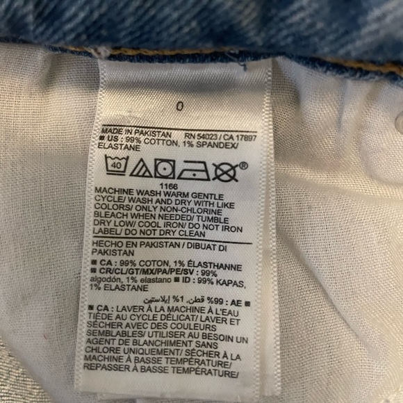 Old Navy OG Straight High Rise Jeans Ankle Size 0 Slimming Pockets Raw Hem - Picture 5 of 5